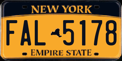 NY license plate FAL5178