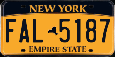 NY license plate FAL5187