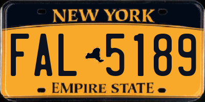 NY license plate FAL5189