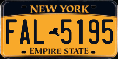 NY license plate FAL5195