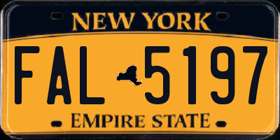 NY license plate FAL5197