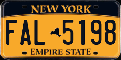 NY license plate FAL5198