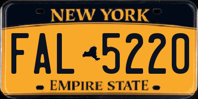 NY license plate FAL5220