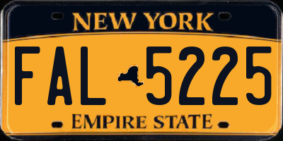 NY license plate FAL5225