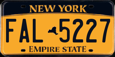 NY license plate FAL5227