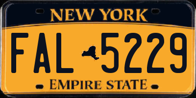 NY license plate FAL5229