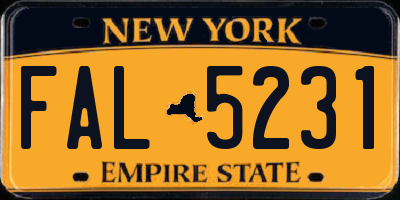 NY license plate FAL5231