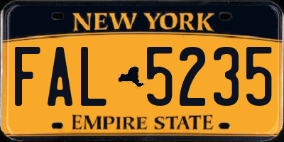 NY license plate FAL5235