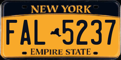 NY license plate FAL5237