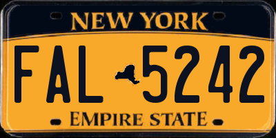 NY license plate FAL5242