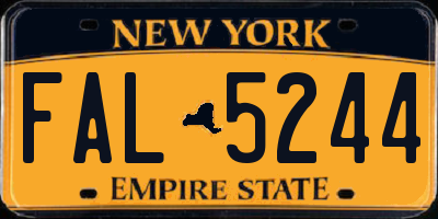 NY license plate FAL5244