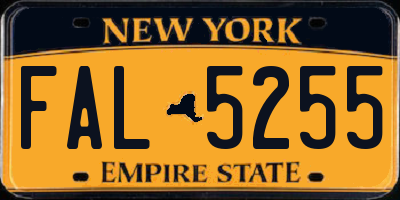 NY license plate FAL5255