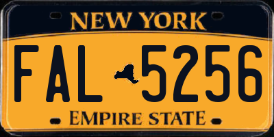 NY license plate FAL5256