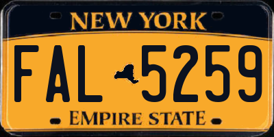 NY license plate FAL5259