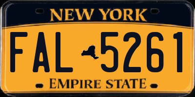 NY license plate FAL5261