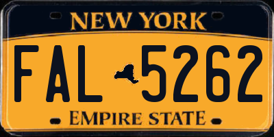 NY license plate FAL5262