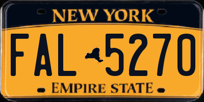 NY license plate FAL5270