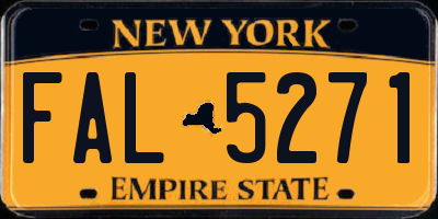 NY license plate FAL5271