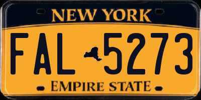 NY license plate FAL5273