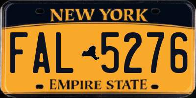 NY license plate FAL5276