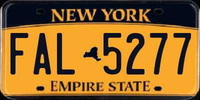 NY license plate FAL5277