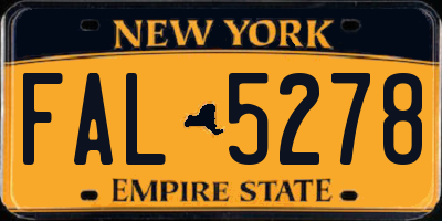 NY license plate FAL5278