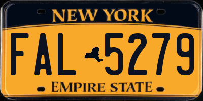 NY license plate FAL5279