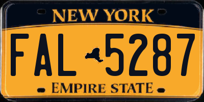 NY license plate FAL5287