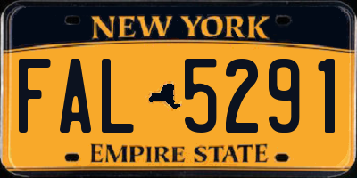 NY license plate FAL5291