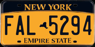 NY license plate FAL5294