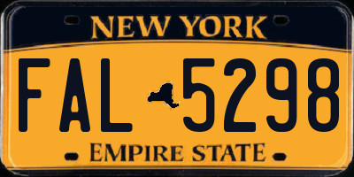 NY license plate FAL5298