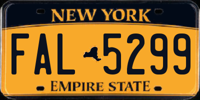 NY license plate FAL5299