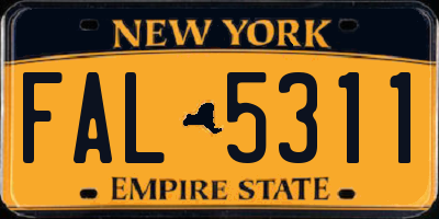 NY license plate FAL5311
