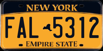 NY license plate FAL5312