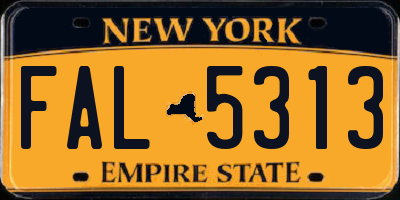 NY license plate FAL5313