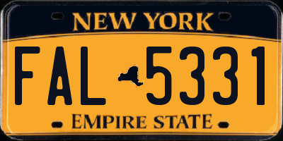NY license plate FAL5331