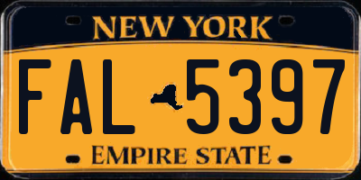 NY license plate FAL5397