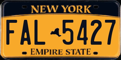 NY license plate FAL5427