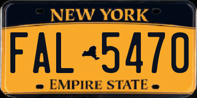 NY license plate FAL5470