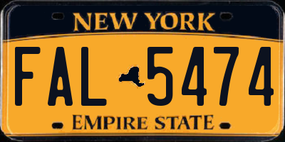 NY license plate FAL5474