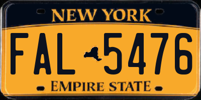 NY license plate FAL5476