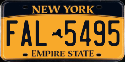 NY license plate FAL5495