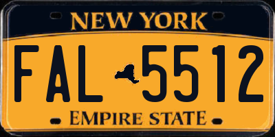NY license plate FAL5512