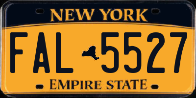 NY license plate FAL5527