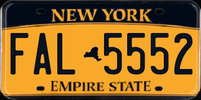 NY license plate FAL5552