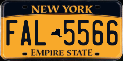 NY license plate FAL5566