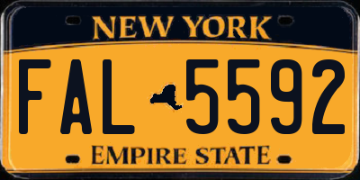 NY license plate FAL5592