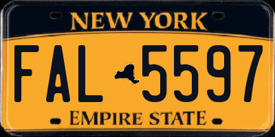 NY license plate FAL5597