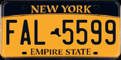 NY license plate FAL5599