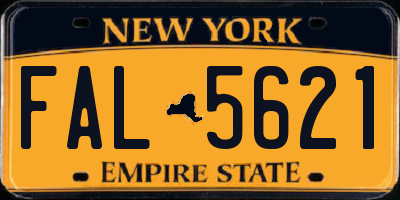NY license plate FAL5621